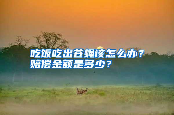 吃飯吃出蒼蠅該怎么辦？賠償金額是多少？