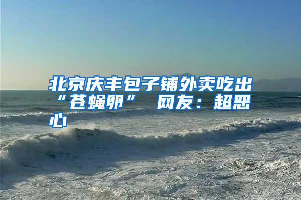 北京慶豐包子鋪外賣吃出“蒼蠅卵” 網(wǎng)友：超惡心