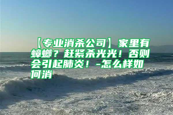 【專業消殺公司】家里有蟑螂？趕緊殺光光！否則會引起肺炎！-怎么樣如何消