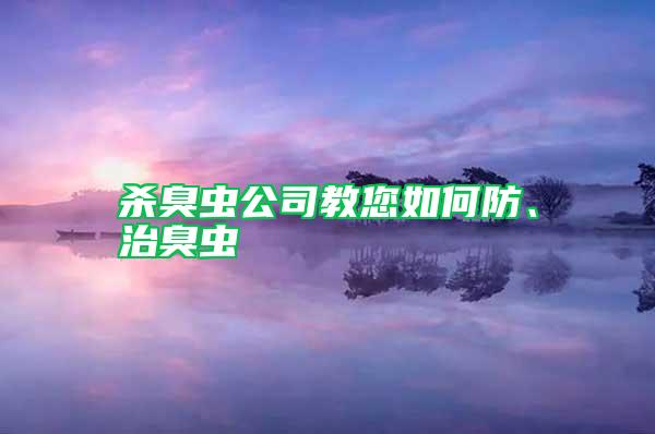 殺臭蟲公司教您如何防、治臭蟲