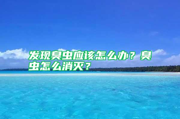 發現臭蟲應該怎么辦？臭蟲怎么消滅？