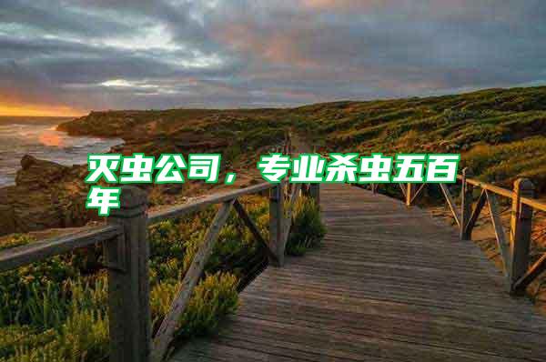 滅蟲公司,專業殺蟲五百年