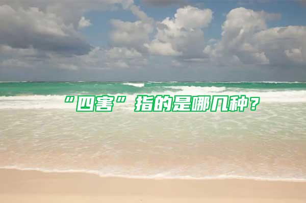 “四害”指的是哪幾種？