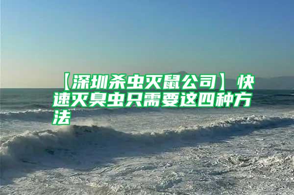 【深圳殺蟲(chóng)滅鼠公司】快速滅臭蟲(chóng)只需要這四種方法