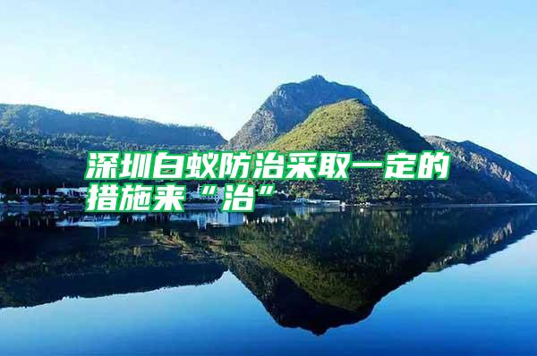 深圳白蟻防治采取一定的措施來“治”