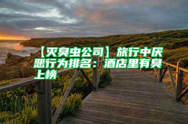 【滅臭蟲公司】旅行中厭惡行為排名：酒店里有臭上榜