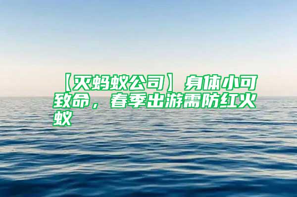 【滅螞蟻公司】身體小可致命，春季出游需防紅火蟻