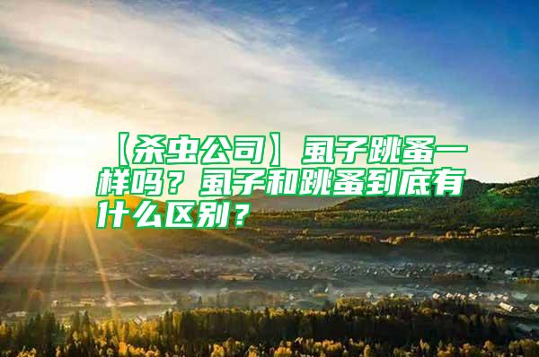 【殺蟲公司】虱子跳蚤一樣嗎？虱子和跳蚤到底有什么區別？