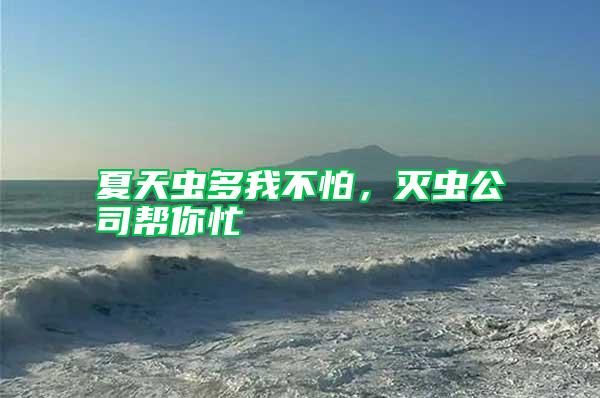 夏天蟲多我不怕，滅蟲公司幫你忙