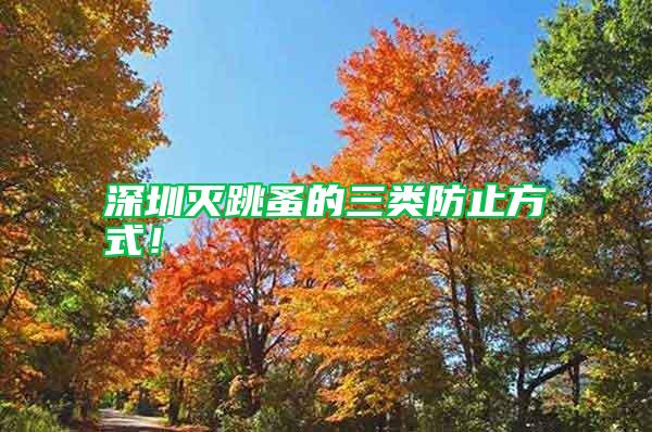 深圳滅跳蚤的三類防止方式！