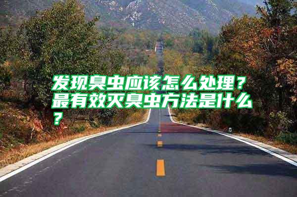 發現臭蟲應該怎么處理？最有效滅臭蟲方法是什么？