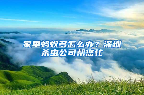 家里螞蟻多怎么辦？深圳殺蟲公司幫您忙