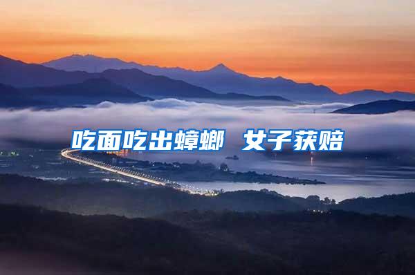 吃面吃出蟑螂 女子獲賠