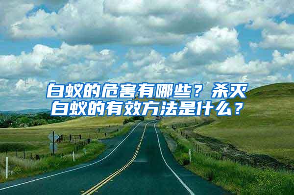 白蟻的危害有哪些？殺滅白蟻的有效方法是什么？