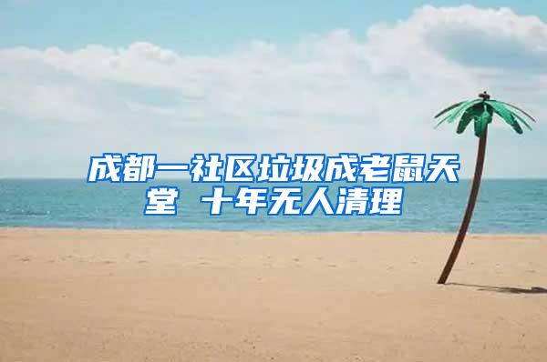 成都一社區(qū)垃圾成老鼠天堂 十年無人清理