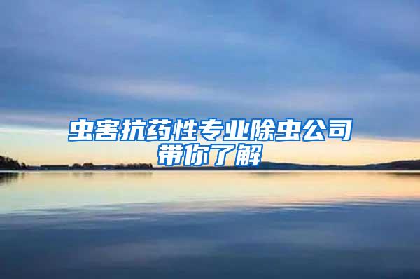 蟲害抗藥性專業(yè)除蟲公司帶你了解