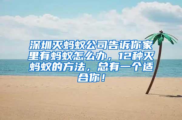 深圳滅螞蟻公司告訴你家里有螞蟻怎么辦，12種滅螞蟻的方法，總有一個(gè)適合你！